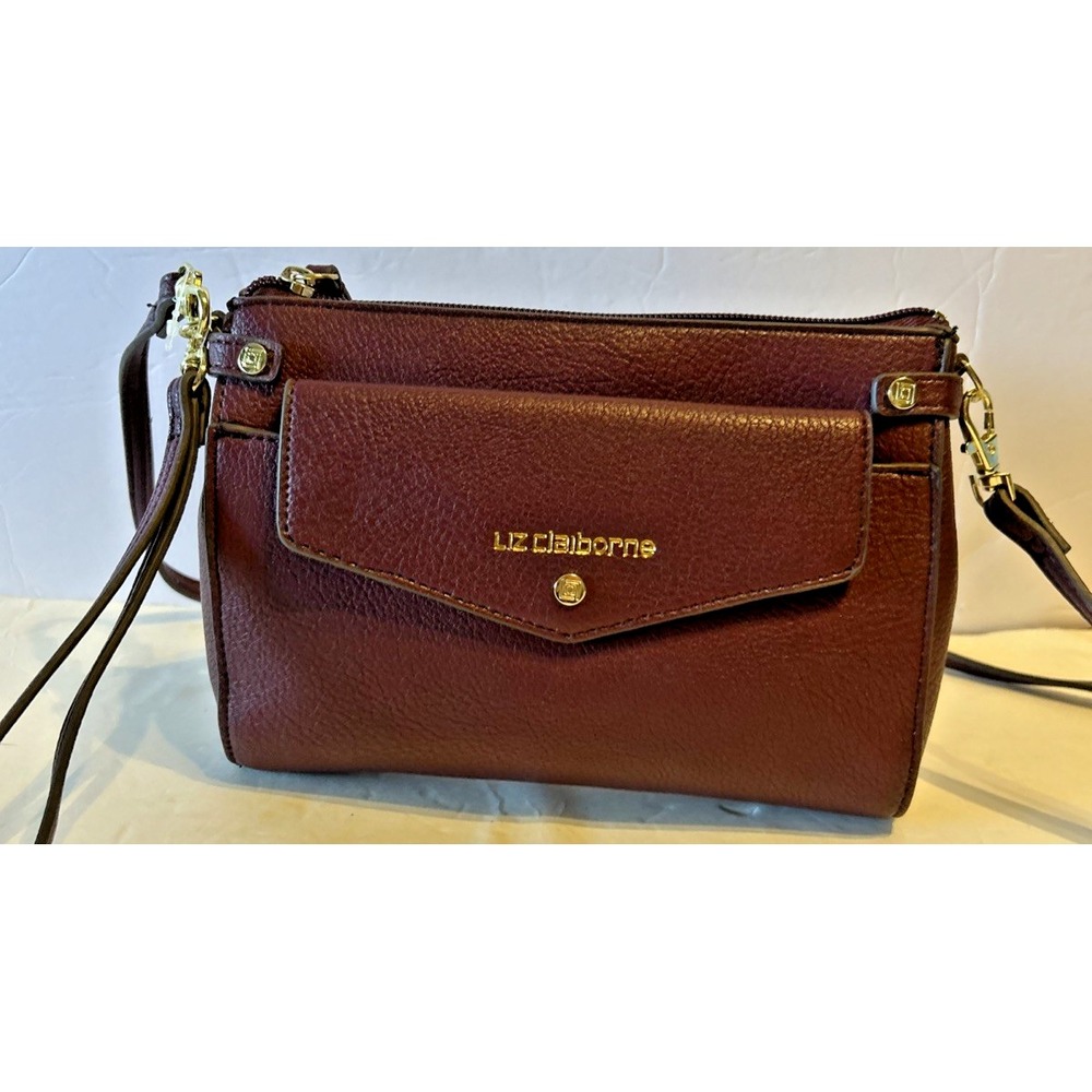 Liz‎ Claiborne Alisia Convertible Clutch Dark Wine